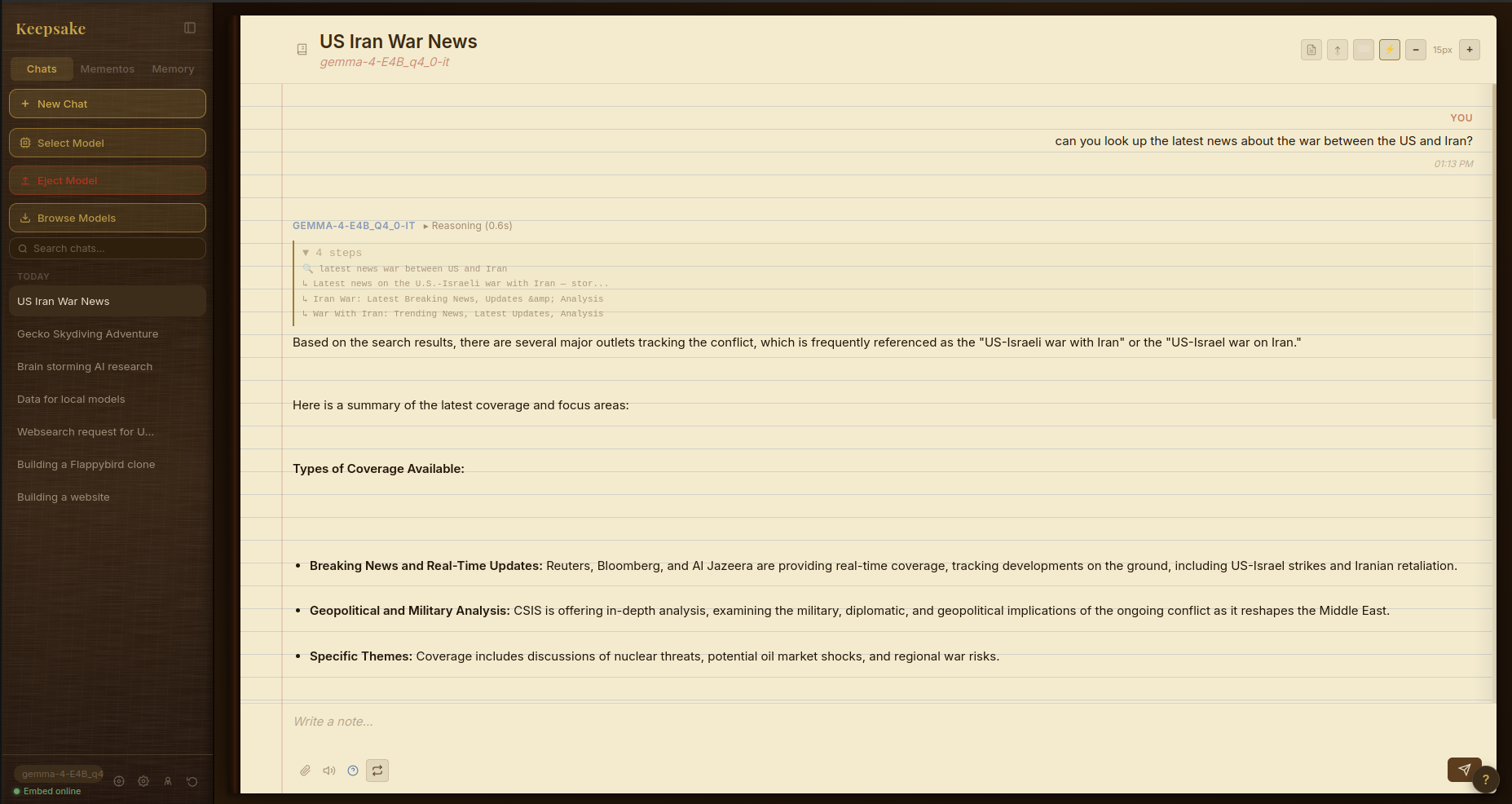 Agent web search tool